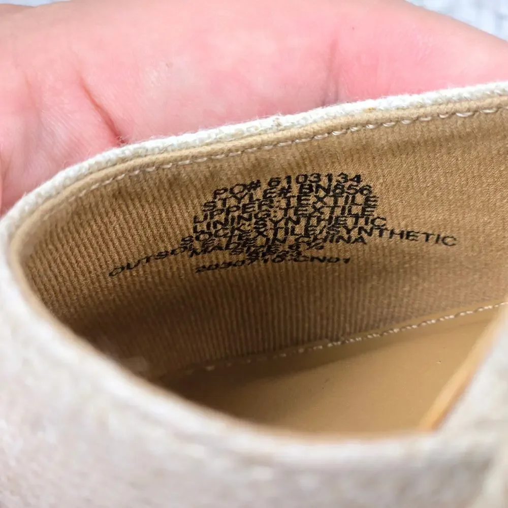 J. Crew Womens 6.5 White Canvas Espadrille Wedge Ankle Strap Casual Sandals